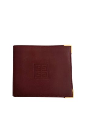Vintage Givenchy Bordeaux Smooth Leather Bi-Fold Wallet
